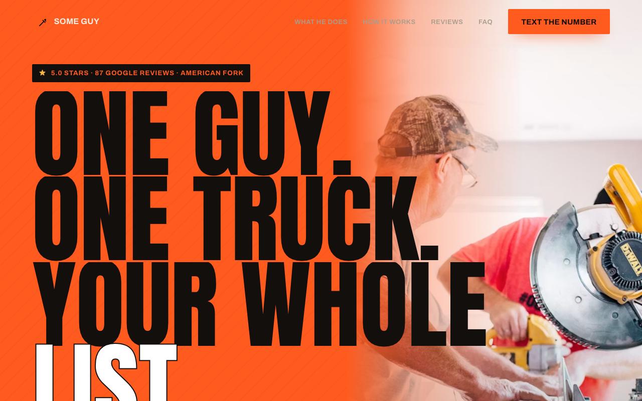 Some Guy Handyman Service website design
