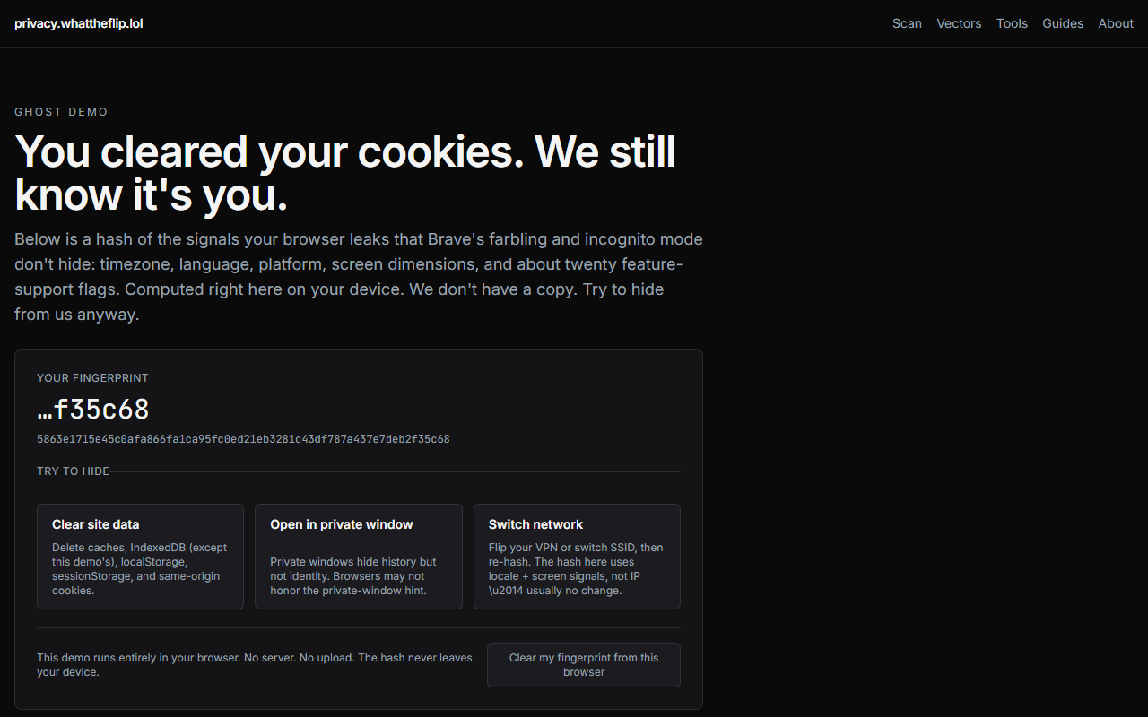 Privacy Hub screenshot